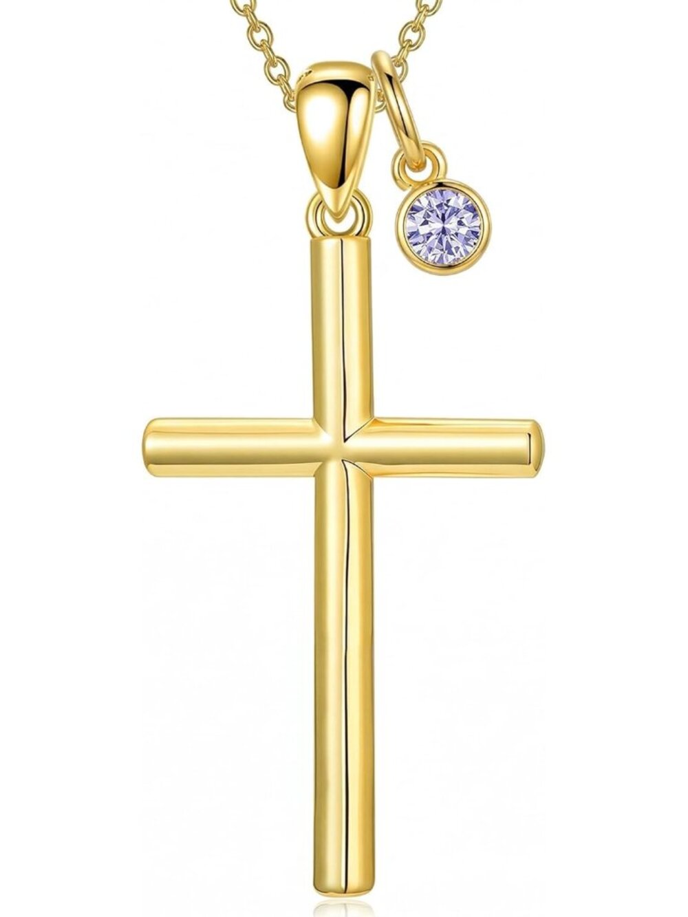 18K Gold Cross Pendant for Women Gold Cross Necklace 18K Gold Jewelry Religious